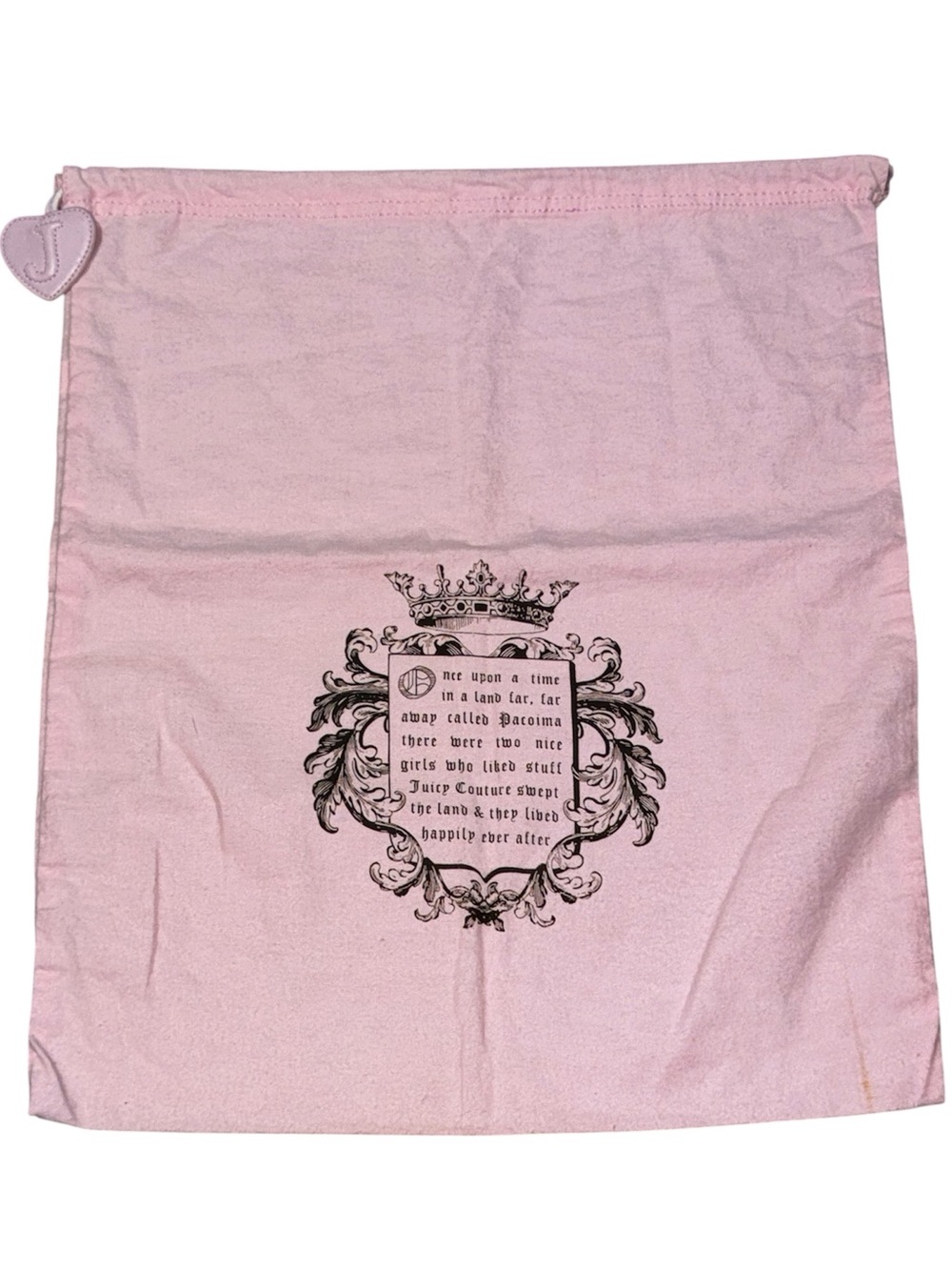Vintage Y2K Juicy Couture Drawstring Handbag Dust Bag
